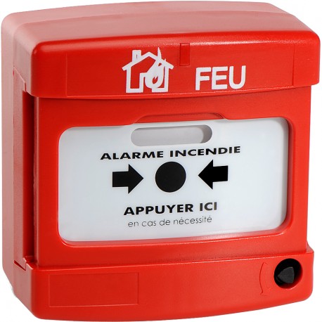 Declencheur Manuel Conventionnel D'Alarme Rouge Certifie NF